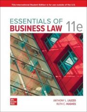 Essentials of Business Law 11Th Edition, International Edition, Textbook only
