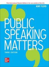 Public Speaking Matters 3Rd Edition (International Edition) Textbook only