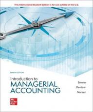 Introduction to Managerial Accounting 9th Edition (International edition)