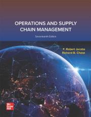 Operations and Supply Chain Management 17th