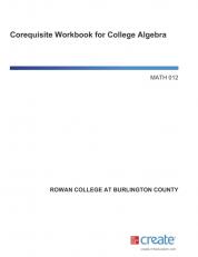 MATH 012 Corequisite Workbook for College Algebra 