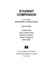 Student Companion for Biochemistry: A Short Course 4th