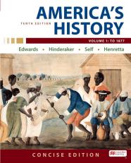 America's History, Concise Edition, Volume 1 10th