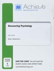 Achieve Read and Practice Discovering Psychology (1-Term Access)