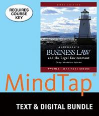 Bundle: Anderson's Business Law and the Legal Environment, Comprehensive Volume, Loose-Leaf Version, 23rd + MindTap Business Law, 1 Term (6 Months) Printed Access Card