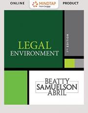 MindTap Business Law, 1 term (6 months) Printed Access Card for Beatty/Samuelson/Abril's Legal Environment, 7th