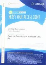MindTap Business Law, 1 term (6 months) Printed Access Card for Beatty/Samuelson/Abril's Essentials of Business Law, 6th