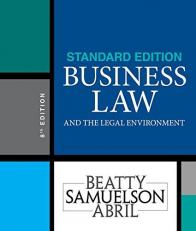 Business Law and the Legal Environment, Standard Edition 8th