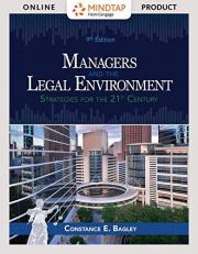 MindTap Business Law, 1 term (6 months) Printed Access Card for Bagley's Managers and the Legal Environment: Strategies for Business, 9th