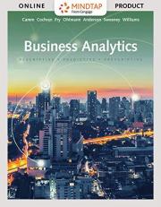 MindTap Business Analytics, 1 term (6 months) Printed Access Card for Camm/Cochran/Fry/Ohlmann/Anderson/Sweeney/Williams' Business Analytics, 3rd (MindTap Course List)
