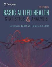 Basic Allied Health Statistics and Analysis - Access Access Card 5th