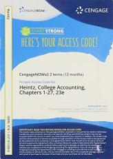 College Accounting, Chapter 1-27 - CengageNow (2Term) Access Card