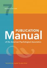 Publication Manual of the American Psychological Association (Hardback) 7th