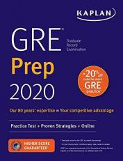 GRE Prep 2020 : Practice Tests + Proven Strategies + Online 