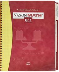 8/7 with PreAlgebra Teachers Manual Volume 1 (Saxon Math)