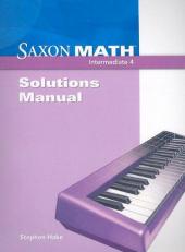 Saxon Math Intermediate 4 Solutions Manual