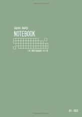 Graph Paper Notebook A4 1/4 Inch Squares : Dusty Green, Large, Smart Design, 4 Grids per Inch - 4x4, Numbered Pages, Composition Book Quad Ruled for Math and Science