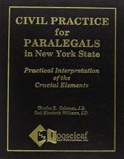 Civil Practice for Paralegals in New York State 