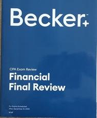 Becker Professional Education CPA Exam Review - V 3. 7 Financial Final Review