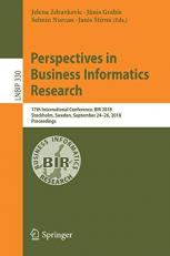Perspectives in Business Informatics Research : 17th International Conference, BIR 2018, Stockholm, Sweden, September 24-26, 2018, Proceedings